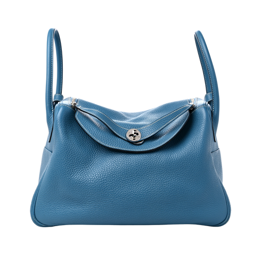 Hermes Lindy 34 Bleu Jean Clemence Leather