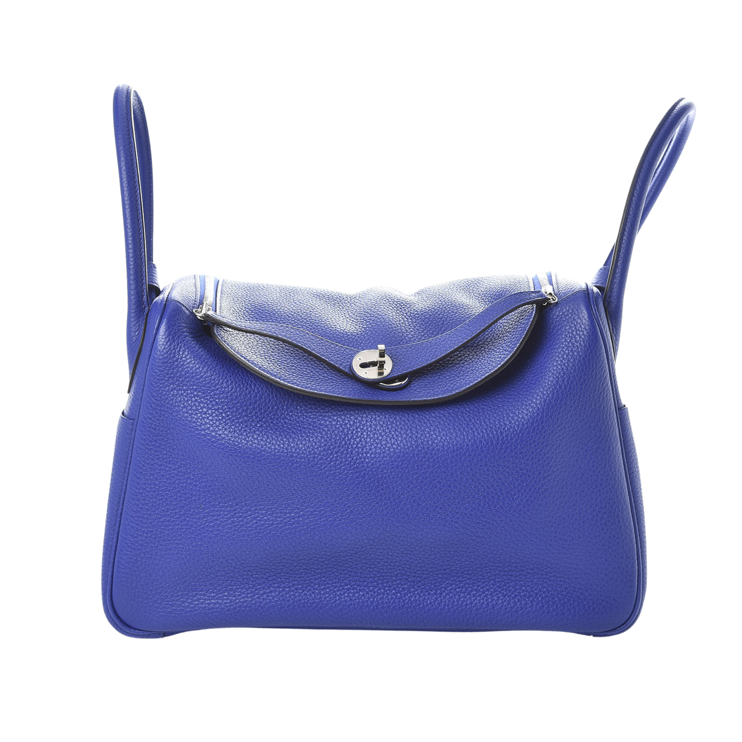 Hermes Lindy 34 Bleu Electrique Clemence Leather