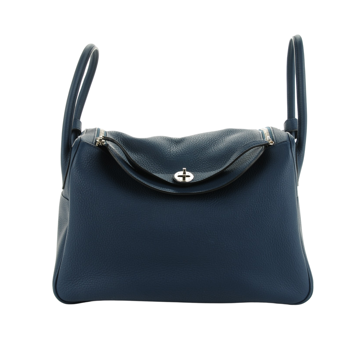 Hermes Lindy 34 Bleu de Malte Clemence Leather