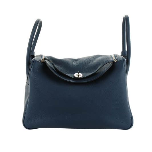 Hermes Lindy 34 Bleu de Malte Clemence Leather