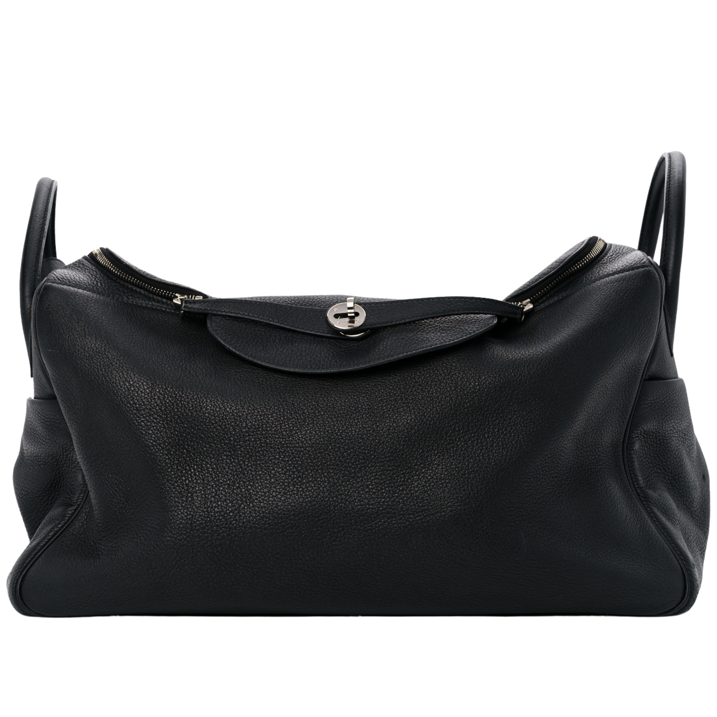 Hermes Lindy 45 Noir Clemence Leather