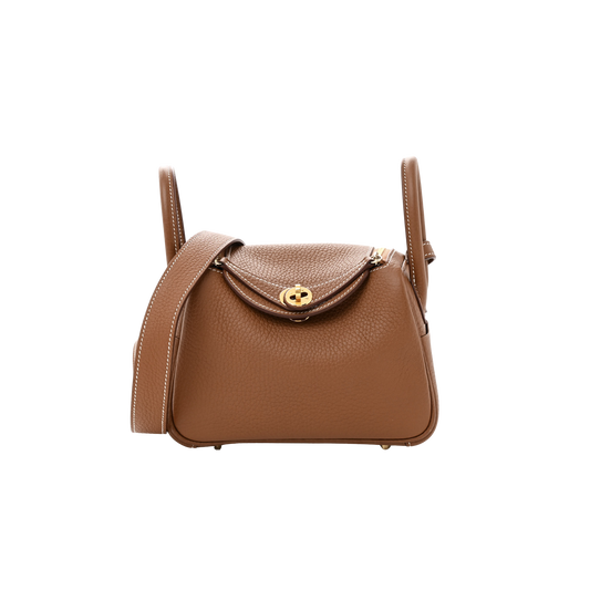 Hermes Lindy Mini Gold Clemence Leather