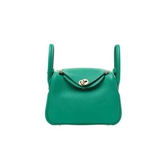 Hermes Lindy Mini Menthe Clemence Leather