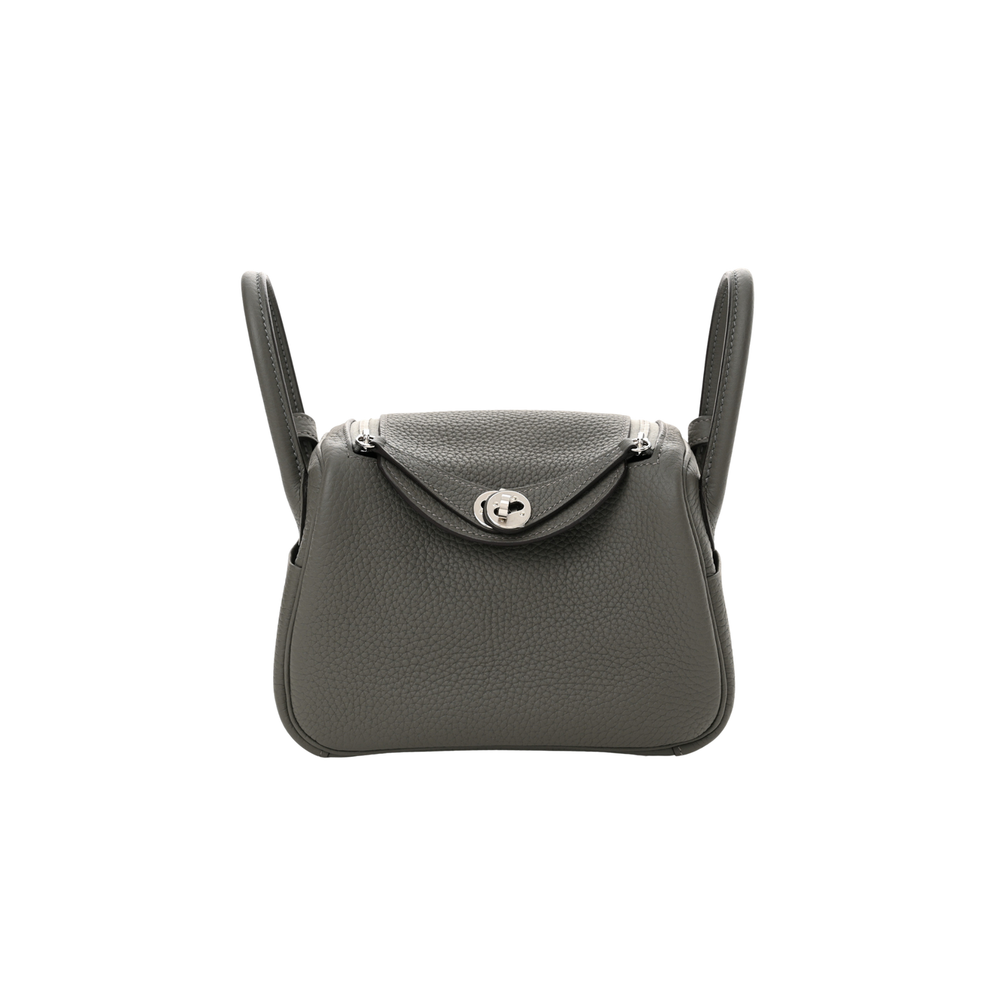 Hermes Lindy Mini Gris Meyer Clemence Leather