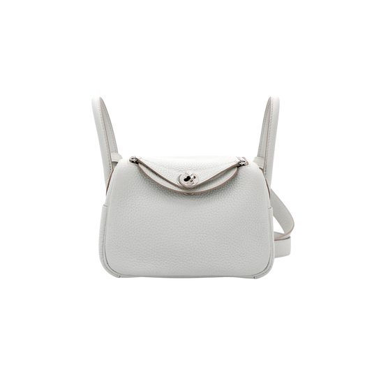Hermes Lindy Mini Gris Perle Clemence Leather