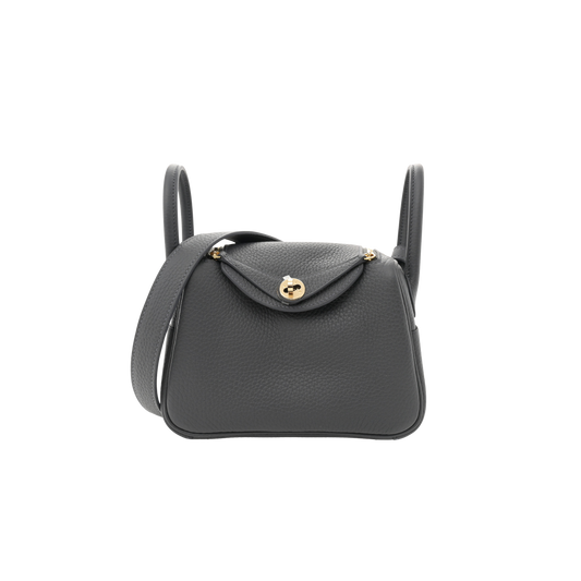 Hermes Lindy Mini Ardoise Clemence Leather