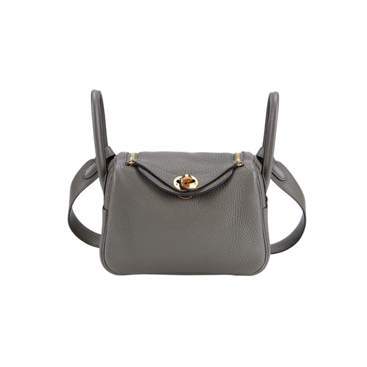 Hermes Lindy Mini Etain Clemence Leather