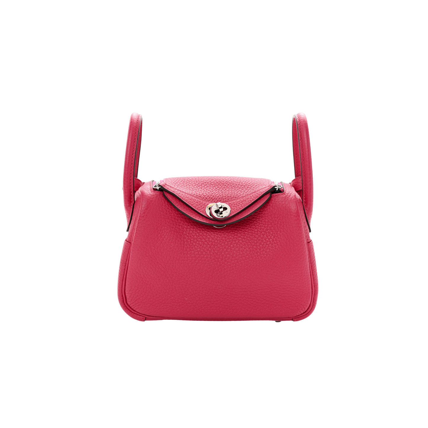 Hermes Lindy Mini Rose Pourpre Clemence Leather
