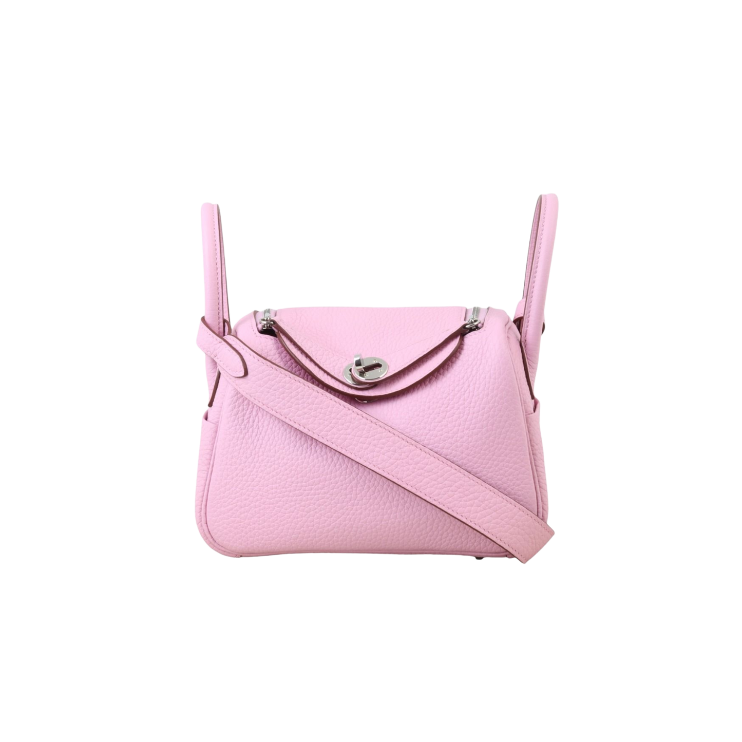 Hermes Lindy Mini Rose Sakura Clemence Leather