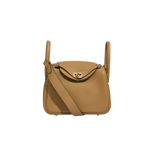 Hermes Lindy Mini Biscuit Clemence Leather