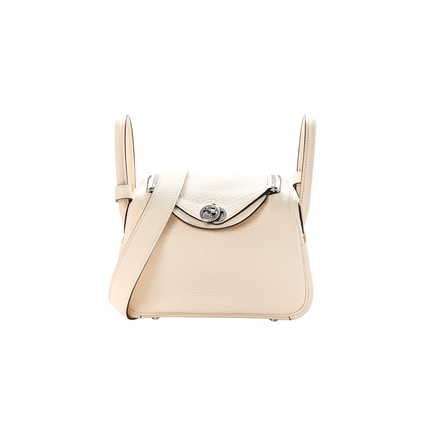 Hermes Lindy Mini Craie Clemence Leather