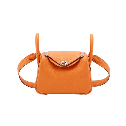 Hermes Lindy Mini Orange H Clemence Leather