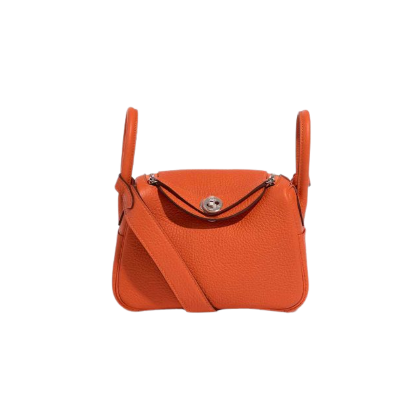 Hermes Lindy Mini Feu Clemence Leather