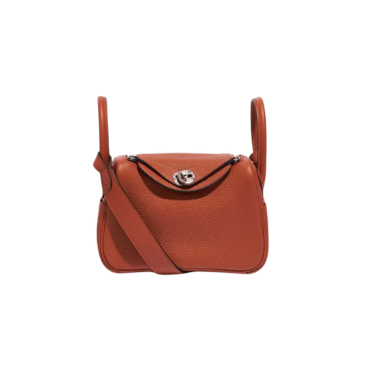 Hermes Lindy Mini Cuivre Clemence Leather