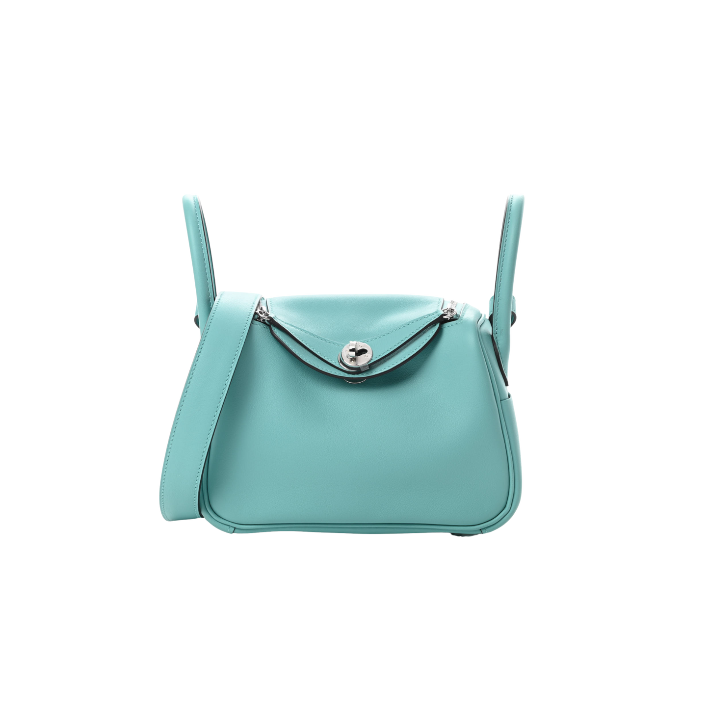 Hermes Lindy Mini Bleu Atoll Swift Leather