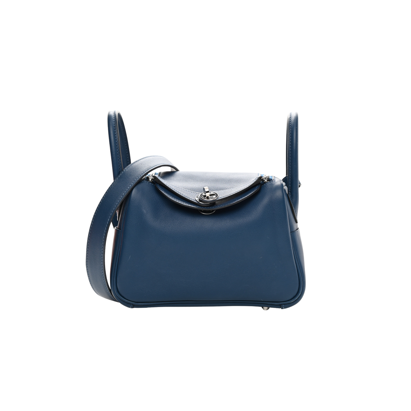 Hermes Lindy Mini Deep Blue Swift Leather