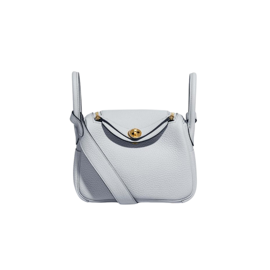 Hermes Lindy Mini Bleu Pale Clemence Leather