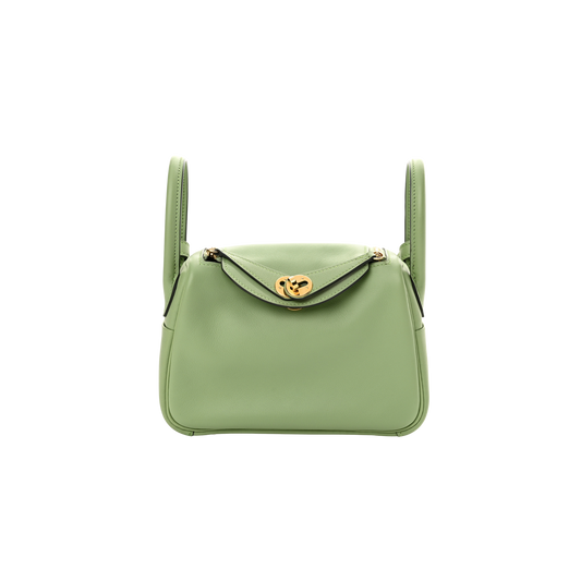 Hermes Lindy Mini Vert Criquet Swift Leather