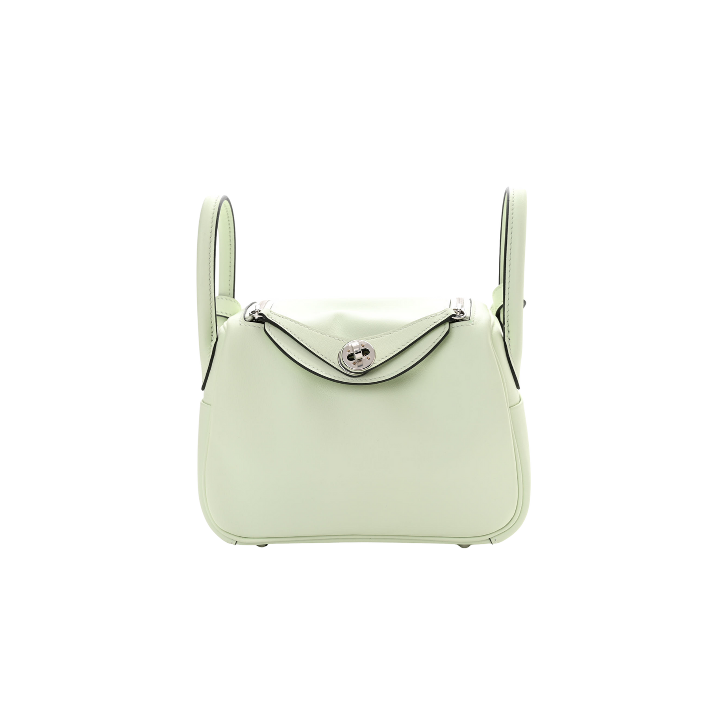 Hermes Lindy Mini Vert Fizz Swift Leather