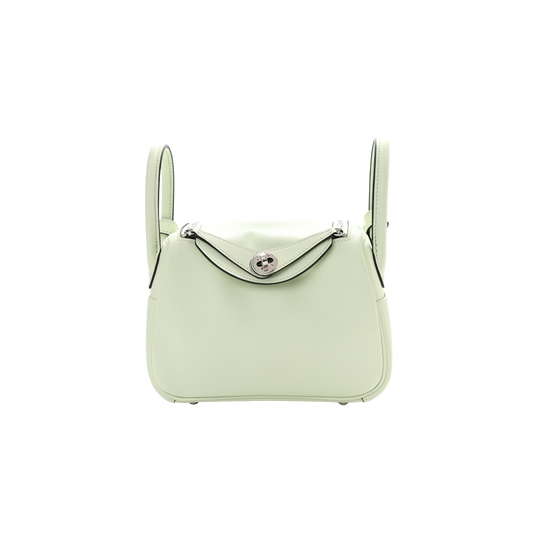 Hermes Lindy Mini Vert Fizz Swift Leather