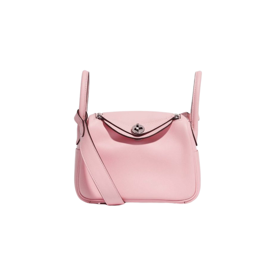 Hermes Lindy Mini Rose Sakura Swift Leather
