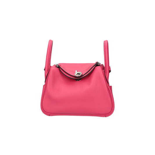Hermes Lindy Mini Rose Mexico Swift Leather