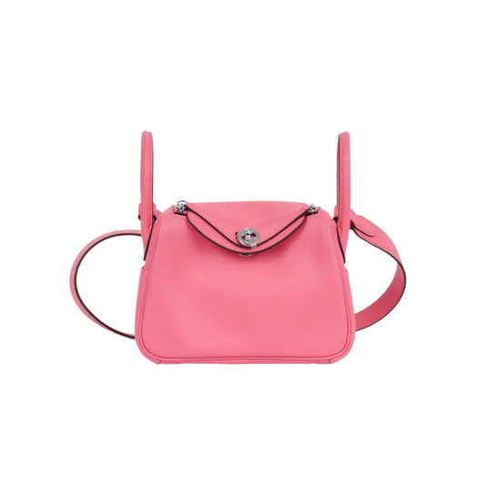 Hermes Lindy Mini Rose Azalee Swift Leather