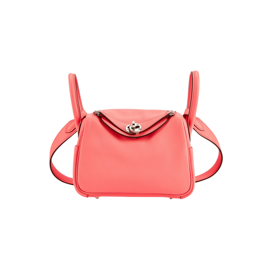 Hermes Lindy Mini Rose Ete Swift Leather