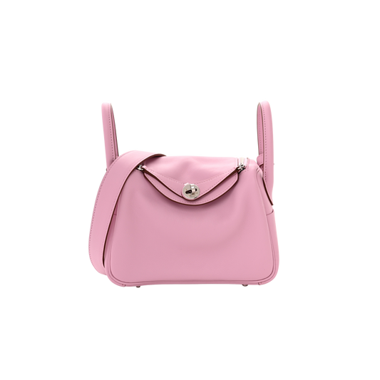 Hermes Lindy Mini Mauve Sylvestre Swift Leather