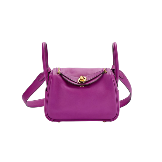 Hermes Lindy Mini Anemone Swift Leather