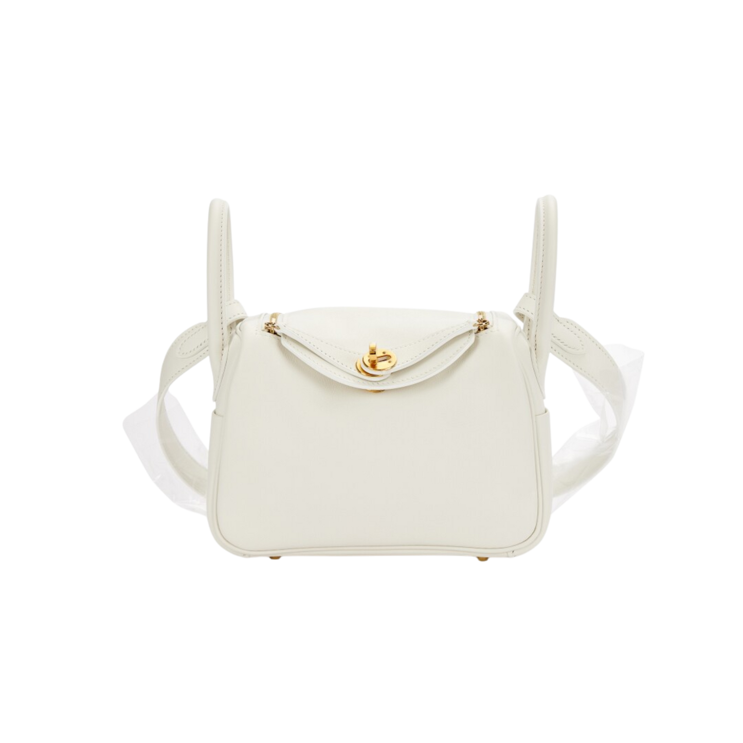 Hermes Lindy Mini New White Swift Leather