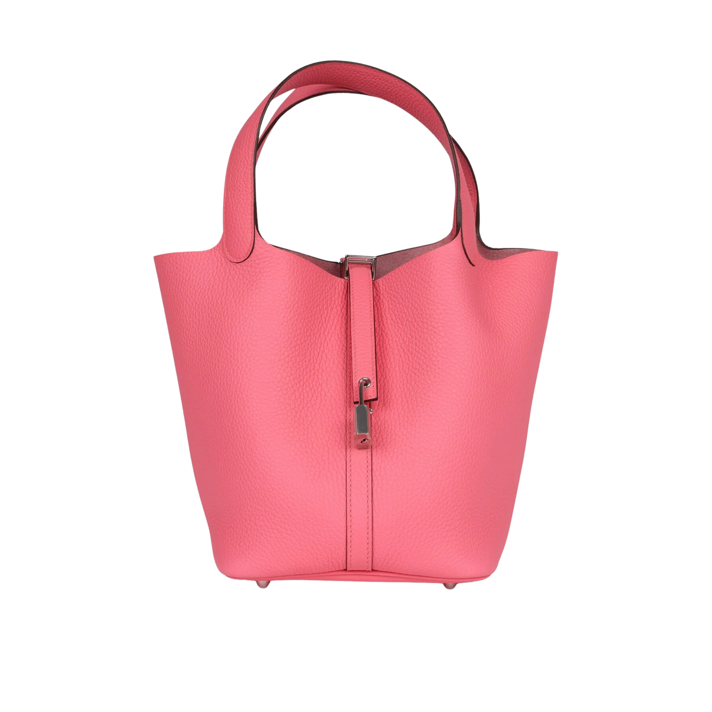 Hermes Picotin Lock 22 Rose Azalee Clemence Leather