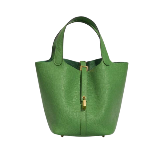 Hermes Picotin Lock 22 Vert Yucca Clemence Leather