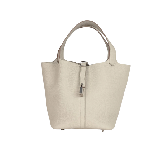 Hermes Picotin Lock 22 Beton Clemence Leather