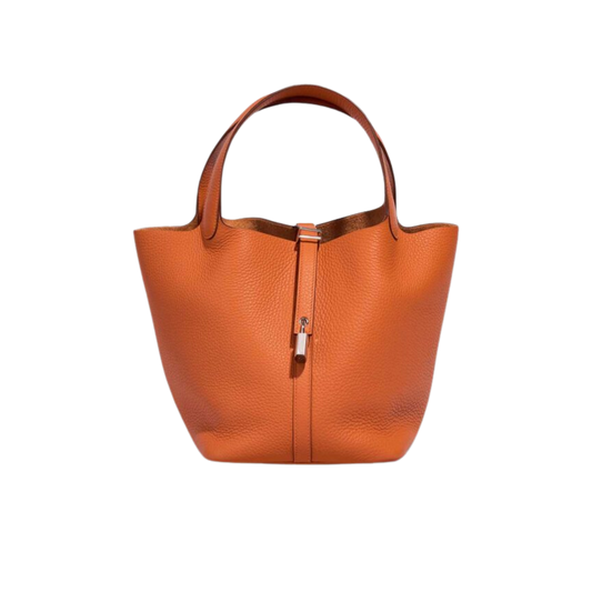 Hermes Picotin Lock 22 Orange Clemence Leather