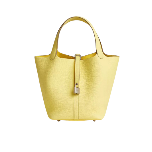Hermes Picotin Lock 22 Limoncello Clemence Leather