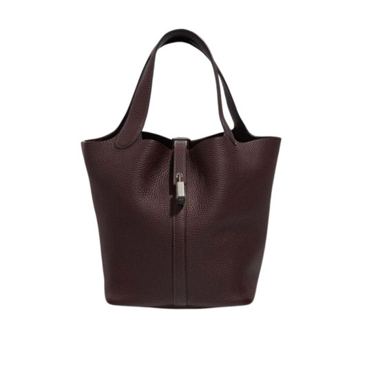 Hermes Picotin Lock 22 Rouge Sellier Clemence Leather