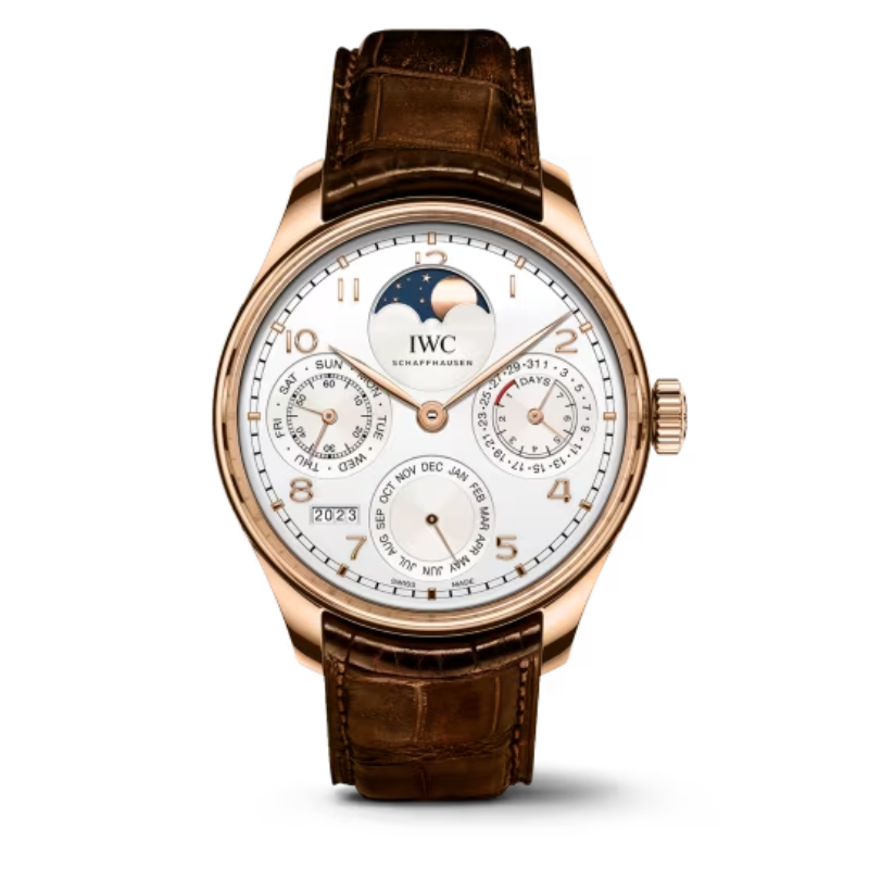 PORTUGIESER PERPETUAL CALENDAR 44 MM GOLD WITH WHITE DIAL