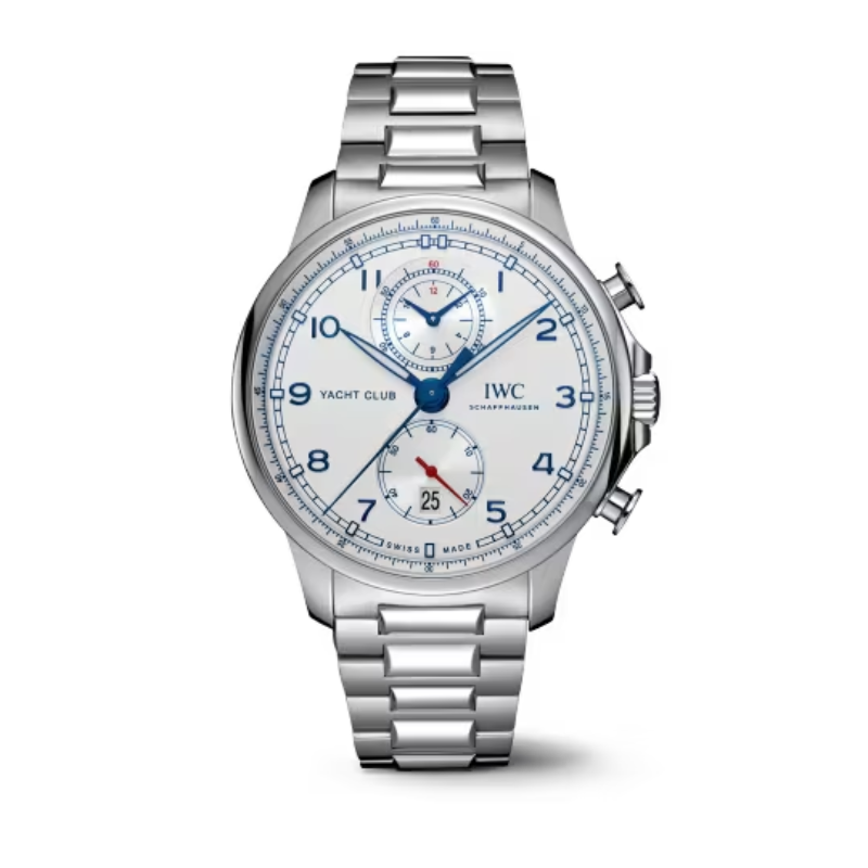 PORTUGIESER YACHT CLUB CHRONOGRAPH 45 MM STAINLESS STEEL WITH WHITE DIAL