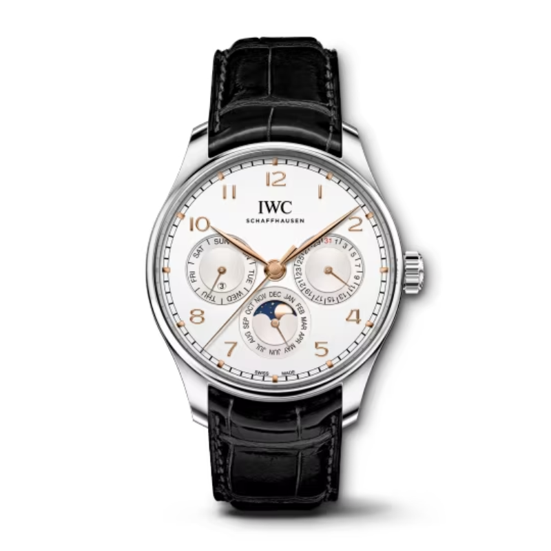 PORTUGIESER PERPETUAL CALENDAR 42 MM STAINLESS STEEL WITH WHITE DIAL