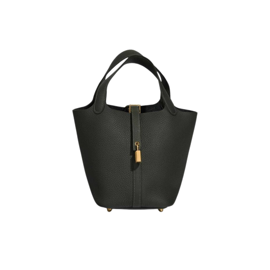 Hermes Picotin Lock 18 Vert Fonce Clemence Leather