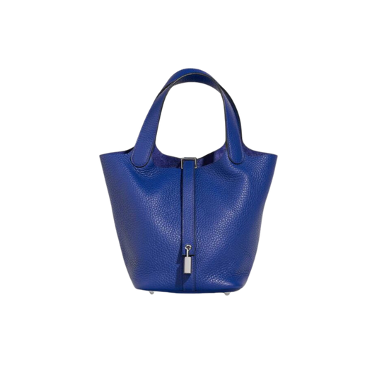 Hermes Picotin Lock 18 Bleu Electrique Clemence Leather