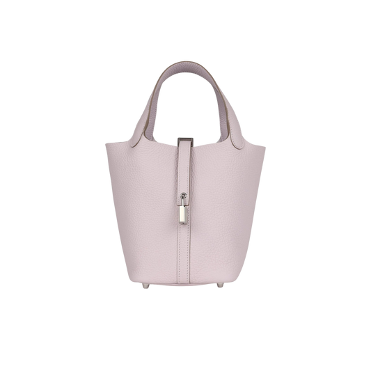 Hermes Picotin Lock 18 Mauve Pale Clemence Leather