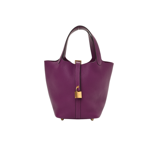 Hermes Picotin Lock 18 Anemone Clemence Leather