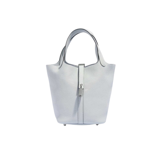 Hermes Picotin Lock 18 Bleu Pale Clemence Leather