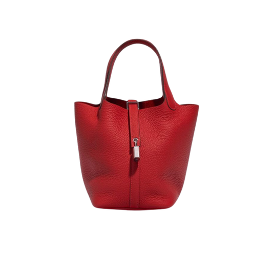 Hermes Picotin Lock 18 Rouge Casaque Clemence Leather