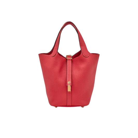 Hermes Picotin Lock 18 Vermillion Clemence Leather