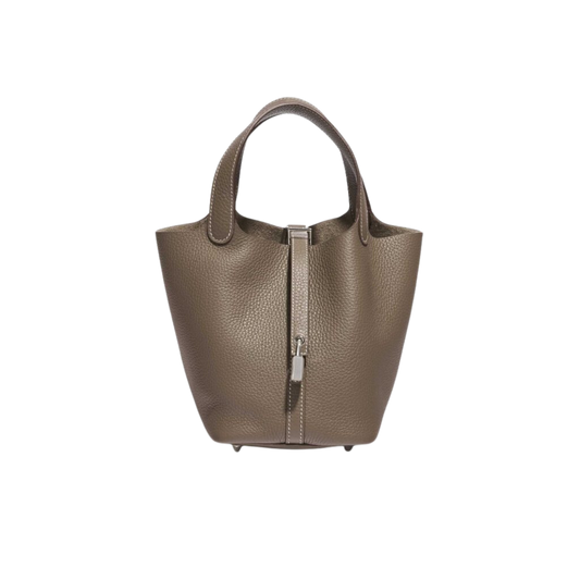 Hermes Picotin Lock 18 Etoupe Clemence Leather