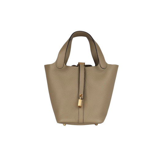 Hermes Picotin Lock 18 Beige Marfa Clemence Leather