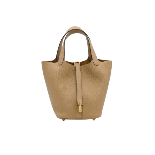 Hermes Picotin Lock 18 Chai Clemence Leather